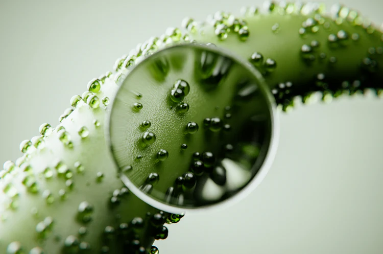 Groene microalgen van dichtbij