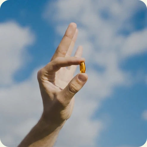 Een omega-3-softgel uit algen